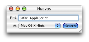 Huevos main search window screen shot