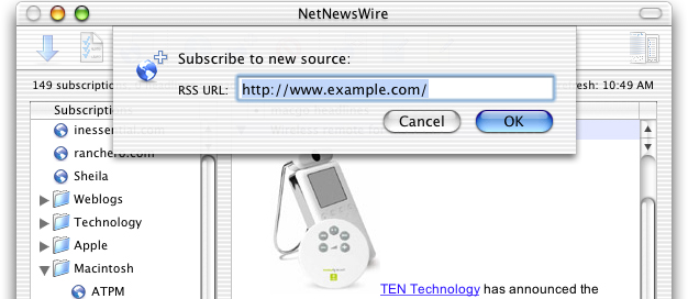 RSS AutoDiscovery by NetNewsWire